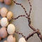 wooden beads closeup details